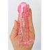 Насадка на член силиконовая ребристая пупырчатая с кольцом для мошонки Sexy Friend розовая